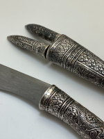 Osmanlı Gümüş Avcı Bıçak Seti