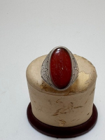 925 Gümüş Kehribar Yüzük