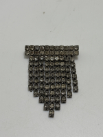 GÜMÜŞ KAPLAMA TAŞLI BROŞ