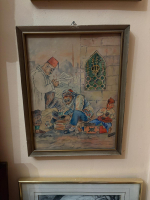 KARELİN MITRICH (VLADIMIR KADULIN) – OSMANLI ÇARŞI SAHNESİ | KAĞIT ÜZERİ SULUBOYA