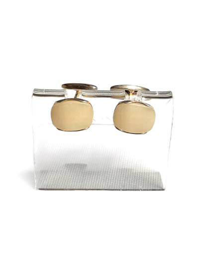 Oval Formlu Klasik Kol Düğmesi Çifti