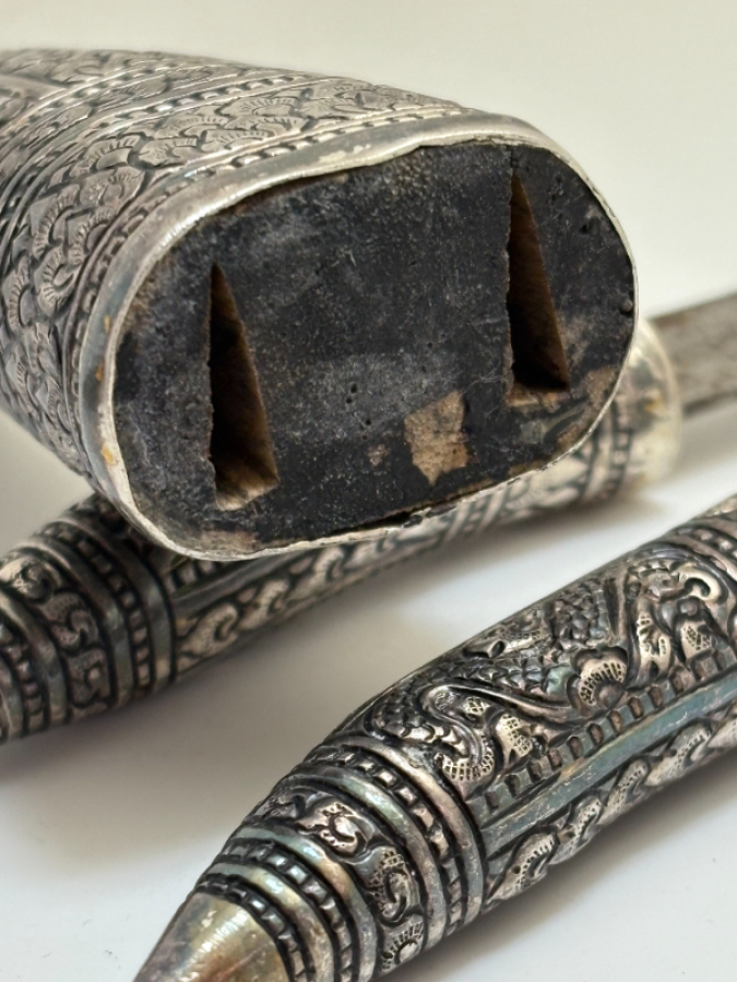 Osmanlı Gümüş Avcı Bıçak Seti