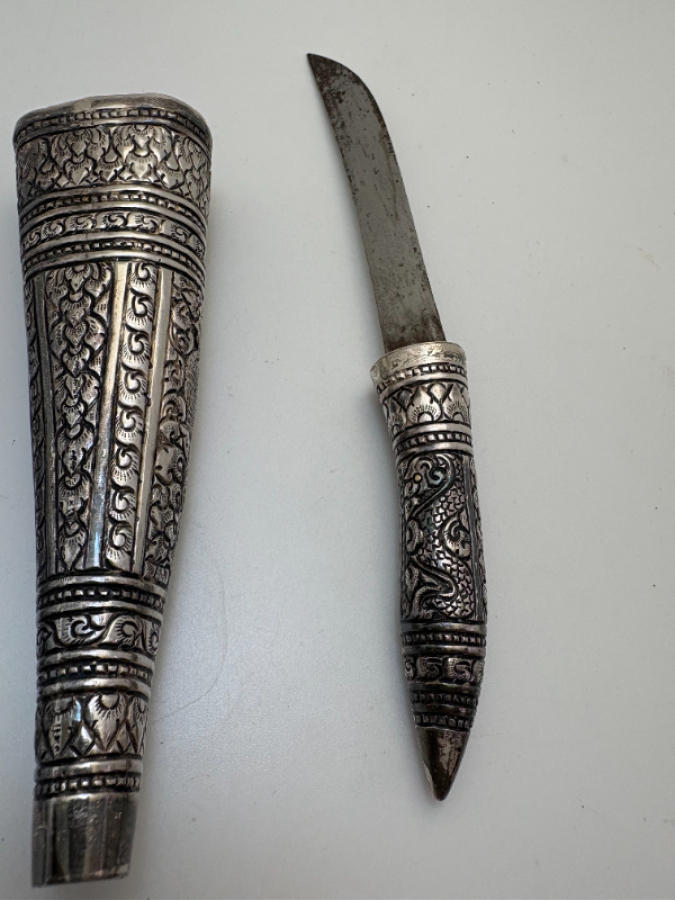 Osmanlı Gümüş Avcı Bıçak Seti