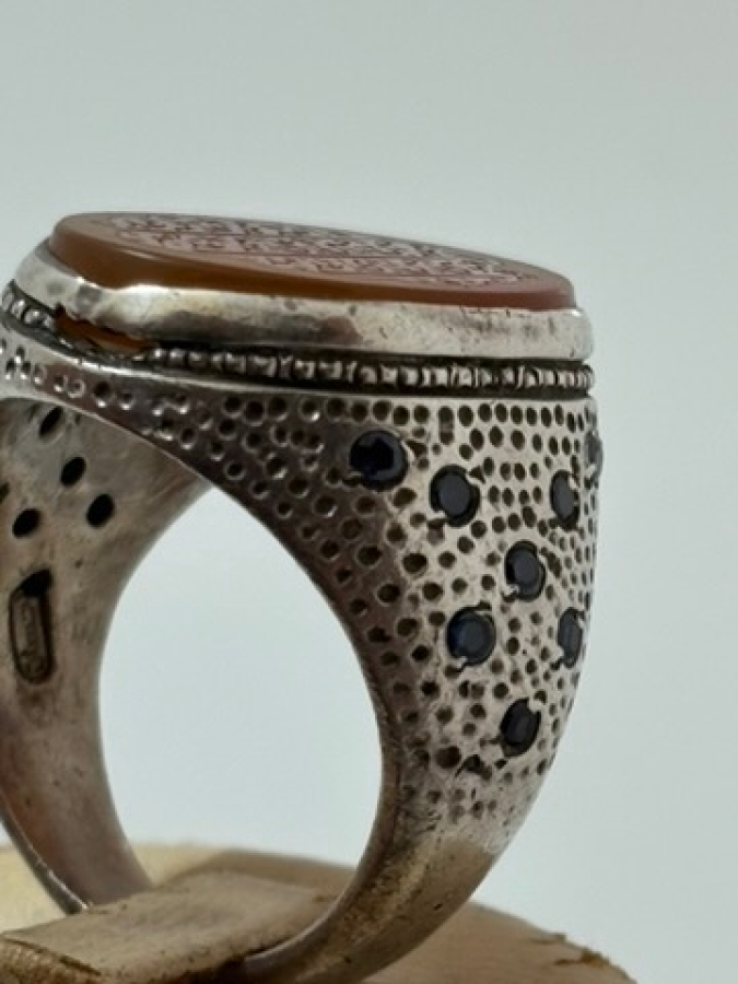 925 Gümüş Kehribar Yüzük