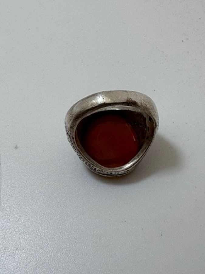 925 Gümüş Kehribar Yüzük