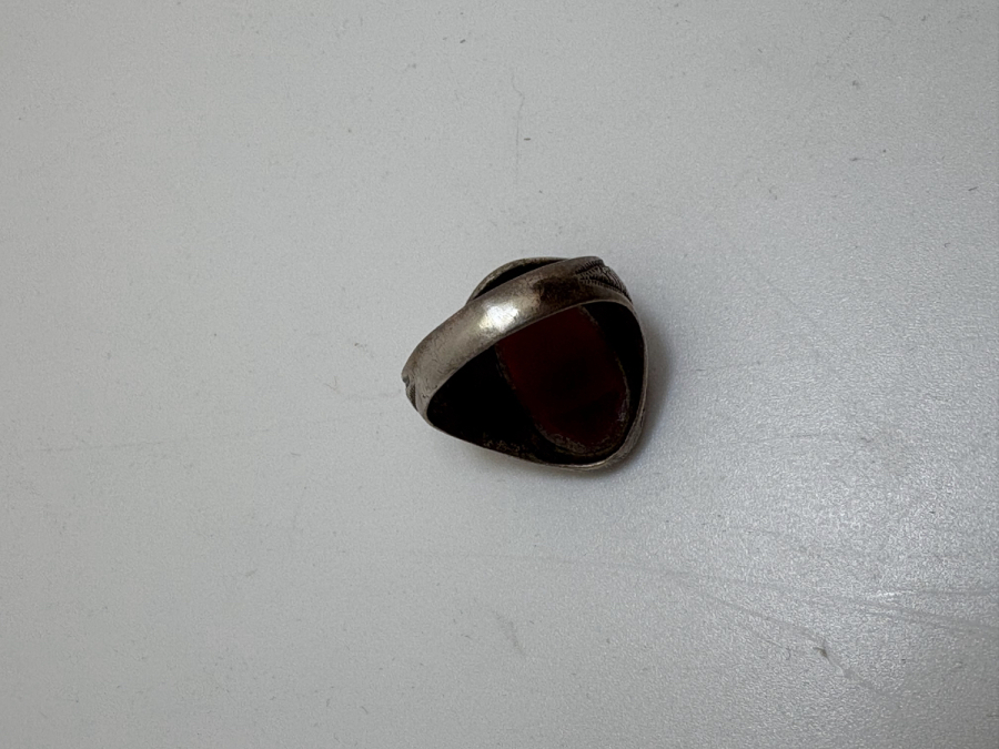 925 Gümüş Kehribar Yüzük