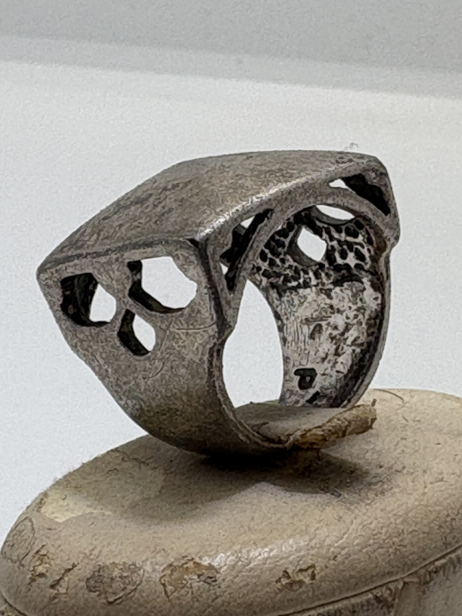 VİNTAGE GENİŞ GÖVDELİ GEOMETRİK YÜZÜK