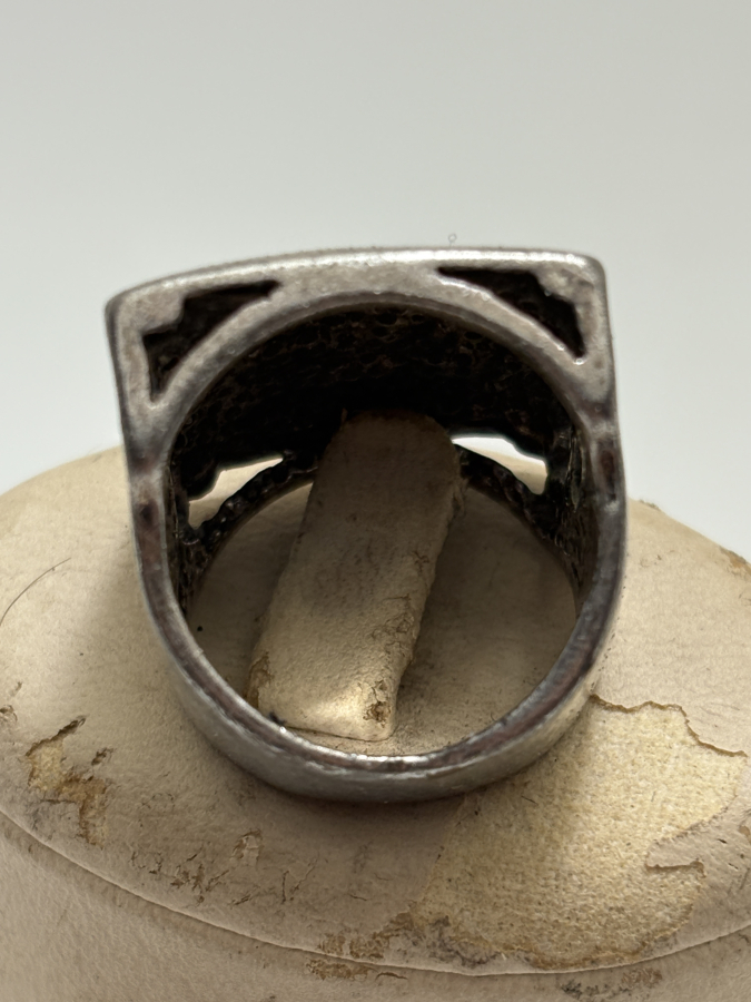 VİNTAGE GENİŞ GÖVDELİ GEOMETRİK YÜZÜK