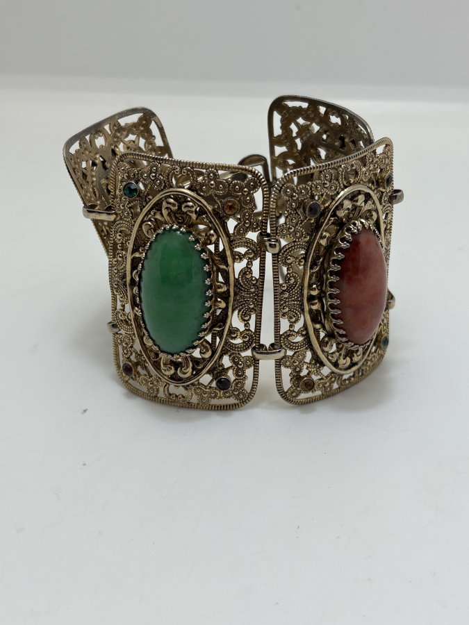 VİNTAGE FİLİGRAN İŞÇİLİKLİ TAŞLI BİLEKLİK