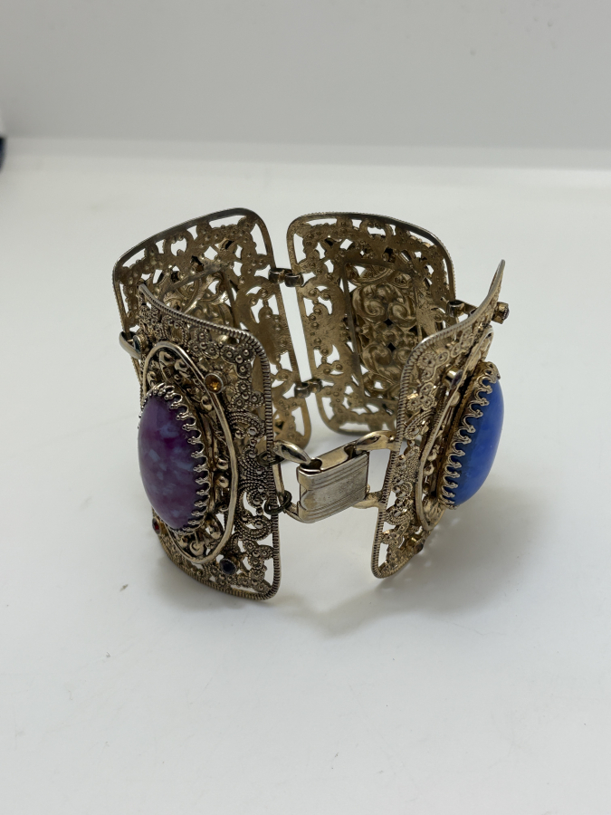 VİNTAGE FİLİGRAN İŞÇİLİKLİ TAŞLI BİLEKLİK