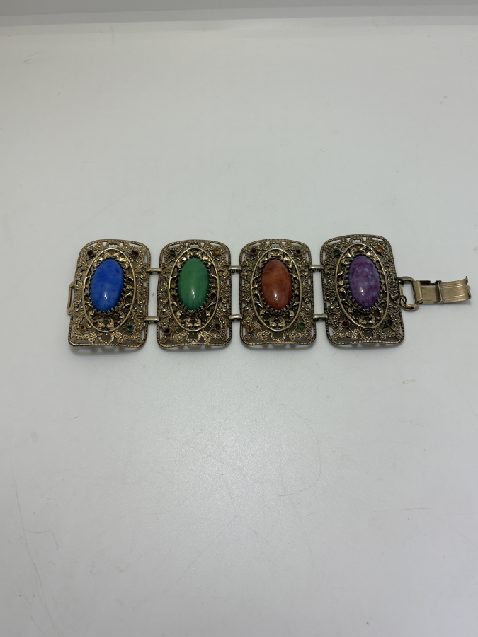 VİNTAGE FİLİGRAN İŞÇİLİKLİ TAŞLI BİLEKLİK