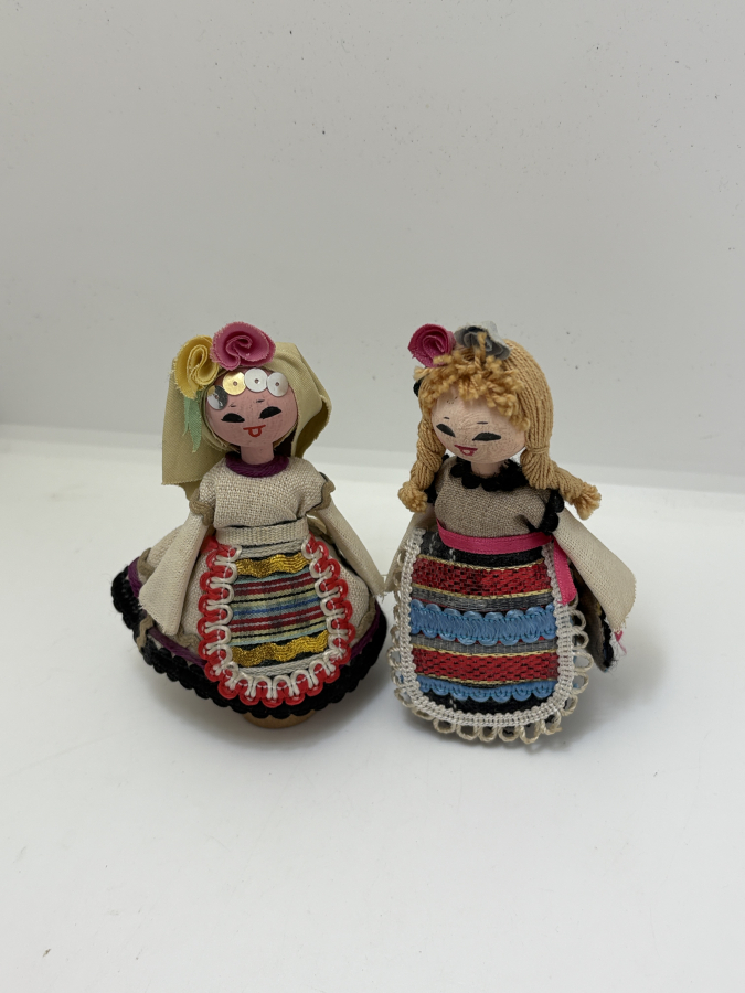  EL YAPIMI KUMAŞ FOLKLORİK BEBEK ÇİFTİ