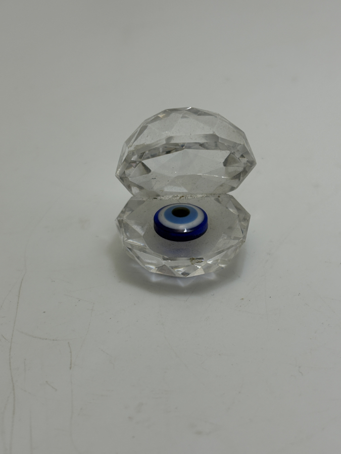 VİNTAGE FASETLİ MİNİK CAM OBJE 