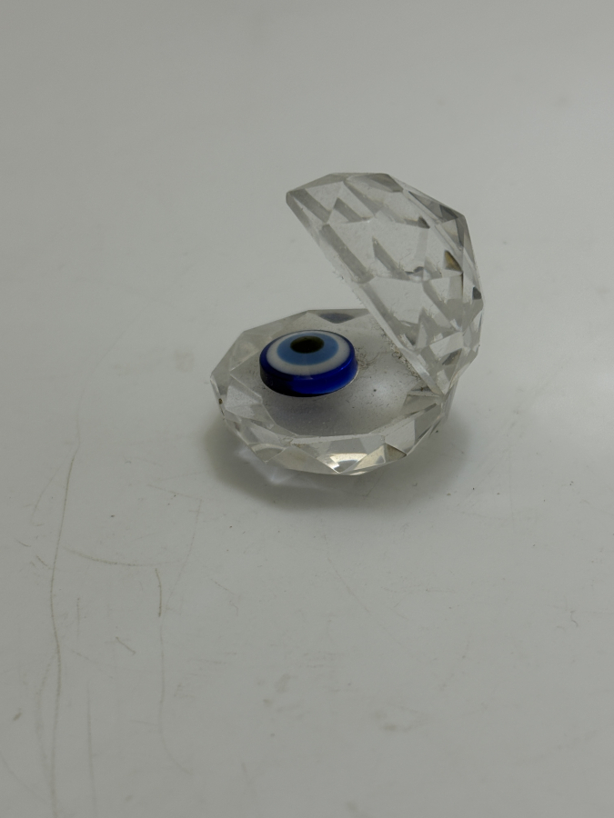 VİNTAGE FASETLİ MİNİK CAM OBJE 