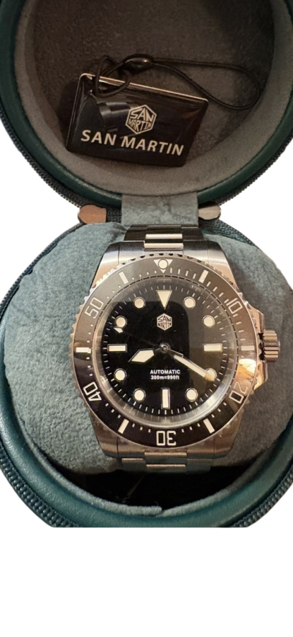 San Martin Otomatik Dalgıç Saati – 300 m / Çelik Kasa & Bilezik (SIFIR, Kutu ve Evraklı)
