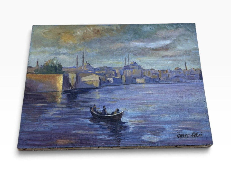 ÖMER FAHRİ İMZALI – İSTANBUL KIYI PEYZAJI