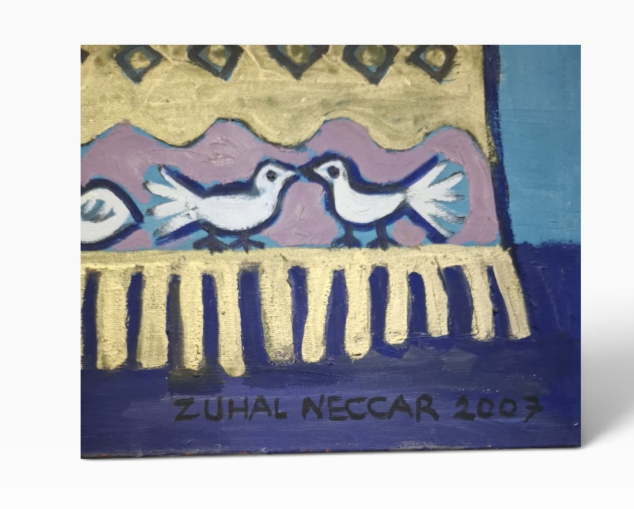 ZUHAL NECCAR ( ZUZU ) Pembe Ağaç Yanında Anne ve Çocukları